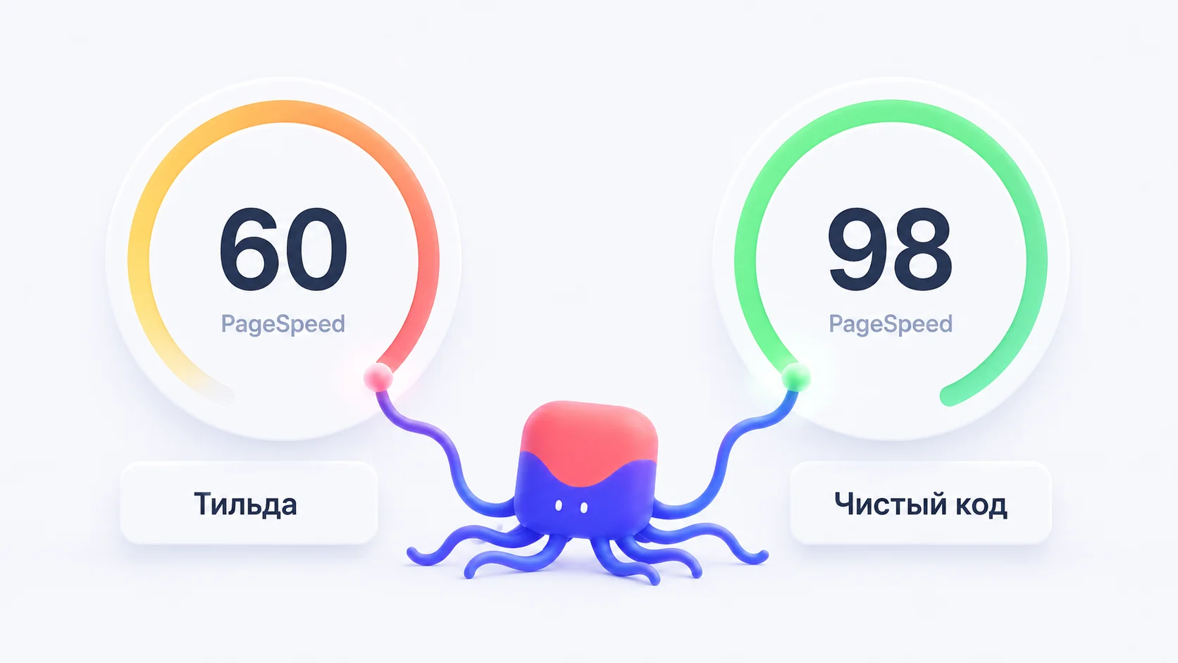 Сравнение скорости загрузки: Тильда vs чистый код